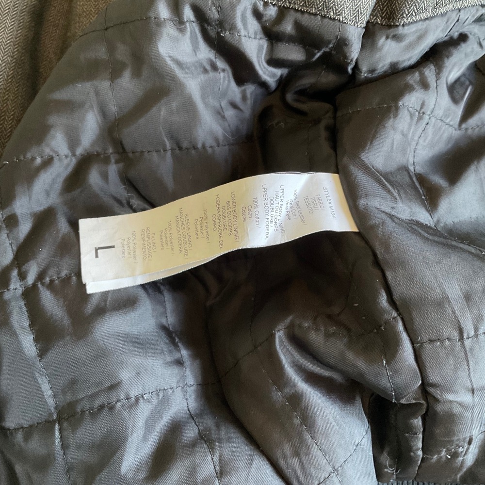 Luciano Natazzi Leather Bomber Jacket Mens L Black Flight Moto Vintage - Picture 8 of 8